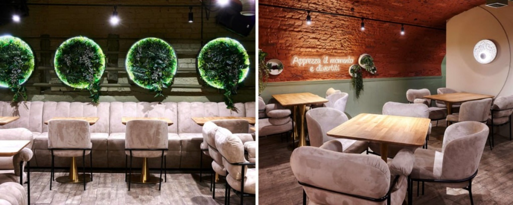 Светлая мебель в обивке из ткани с пальчиковым эффектом Светлая мебель в обивке из ткани с пальчиковым эффектом