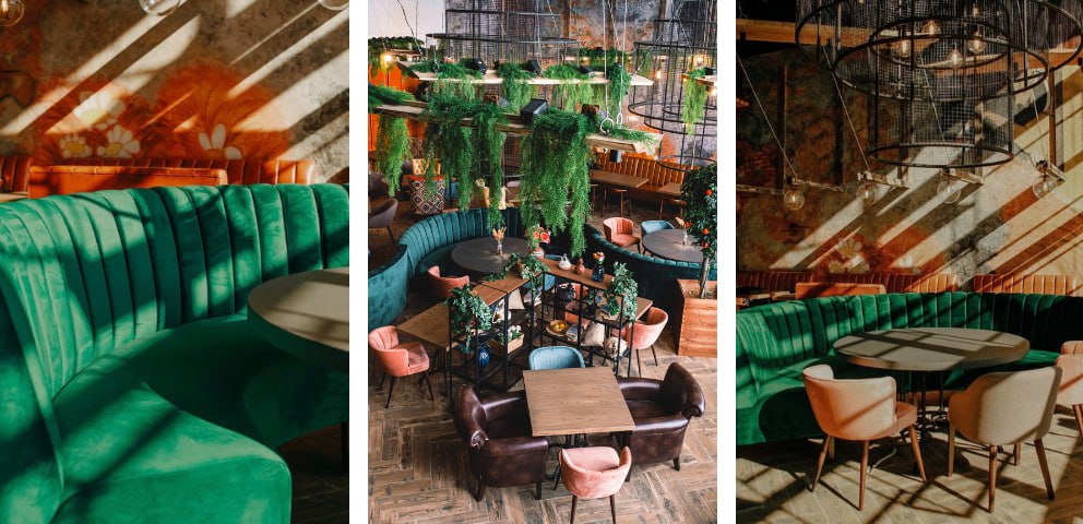 радиусные диваны - новый тренд ресторанной мебели